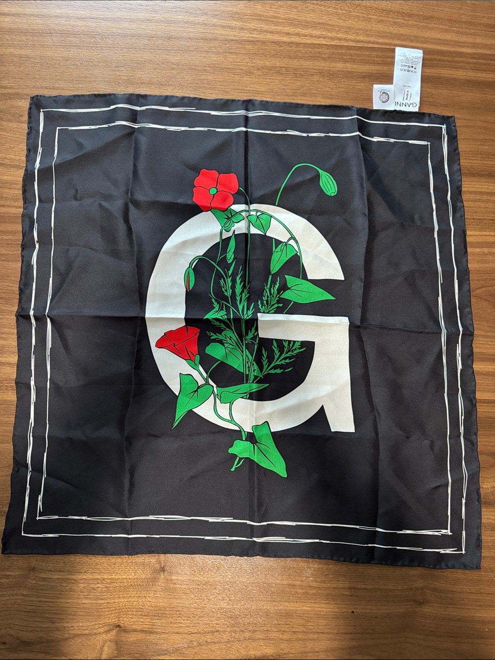 GANNI silk scarf